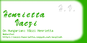 henrietta vaczi business card